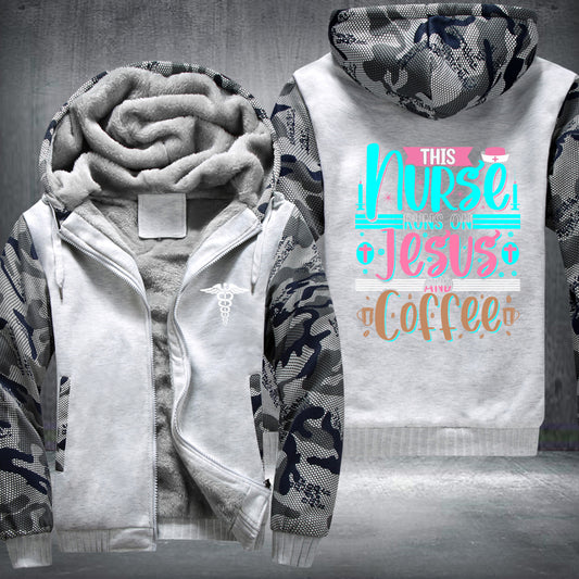 Nurse Coffee Jesus Fleece Jacket