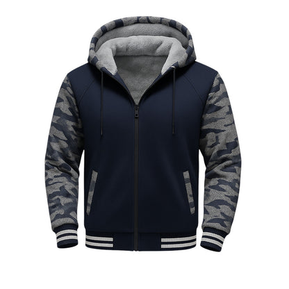 BLUE CAMO FLEECE JACKET (CUSTOMIZE)