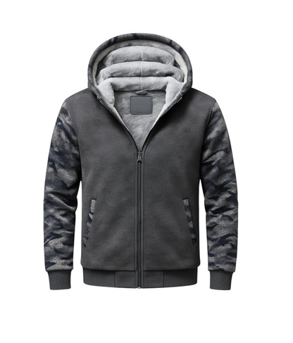 Camo Gray Fleece Jacket (CUSTOMIZE)