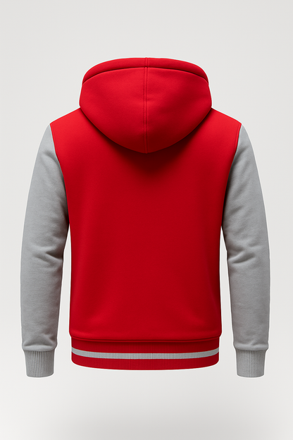 Red & White Fleece Jacket (CUSTOMIZE)
