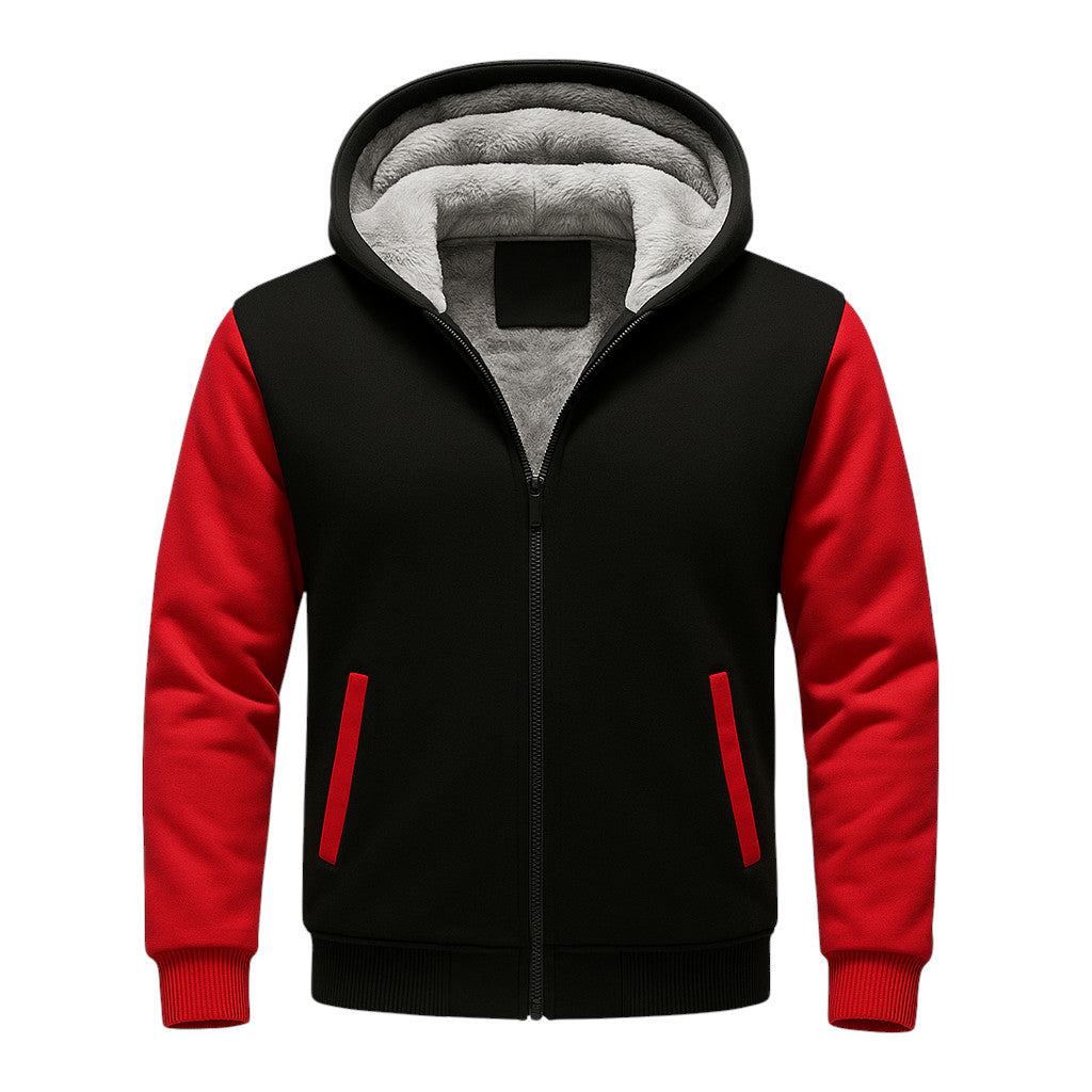 Red-Black Fleece Jacket (CUSTOMIZE)