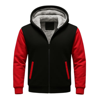 Red-Black Fleece Jacket (CUSTOMIZE)