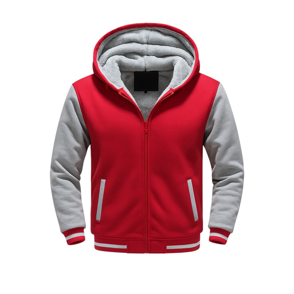 Red-wine Fleece Jacket (customize)