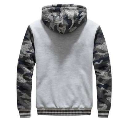 WHITE CAMO FLEECE JACKET (CUSTOMIZE)