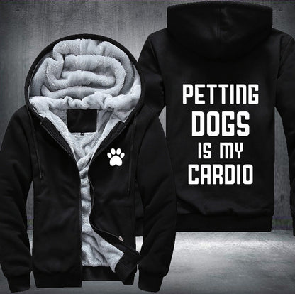 Petting dogs is my cardio Fleece Jacket