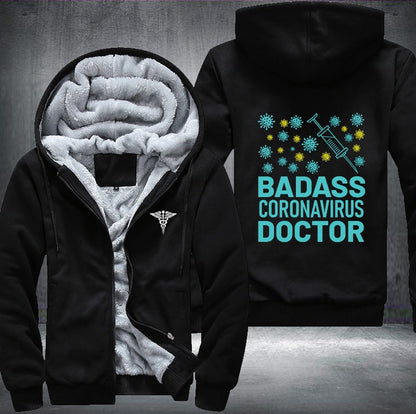 Badass coronavirus doctor Fleece Jacket
