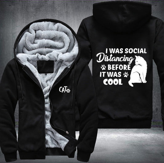 CAT I WAS SOCIAL Fleece Jacket