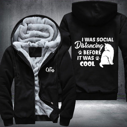 CAT I WAS SOCIAL Fleece Jacket