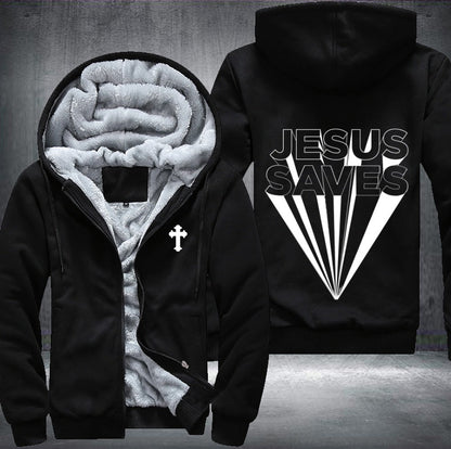 Jesus saves Fleece Jacket