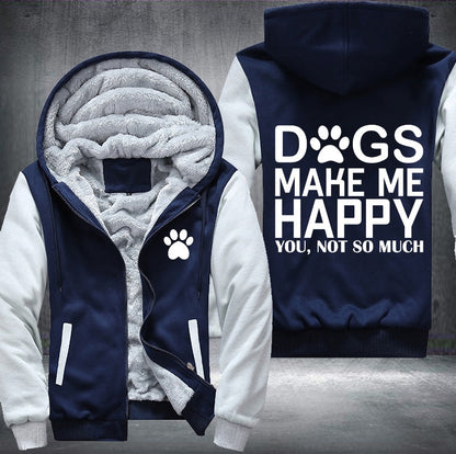 Dogs make me happy Fleece Jacket