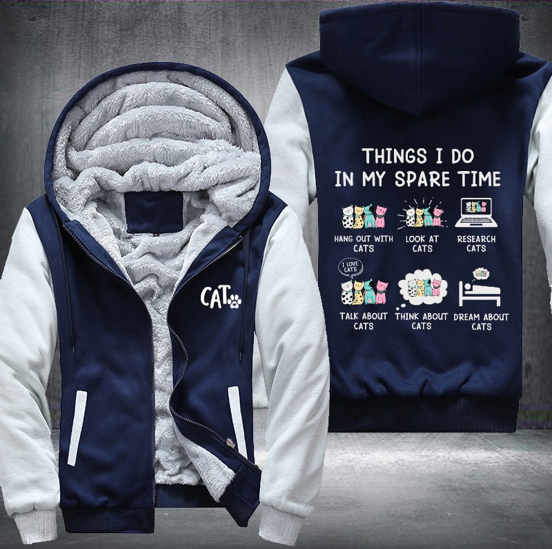 MY SPARE TIME ALL CAT Fleece Jacket