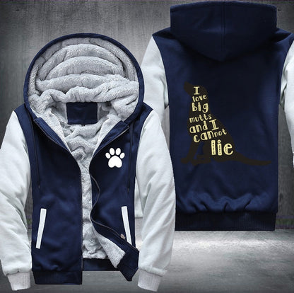 I love mutts and I can not lie Fleece Jacket