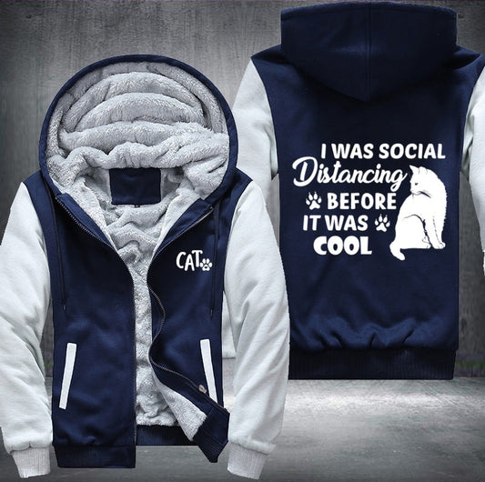 CAT I WAS SOCIAL Fleece Jacket