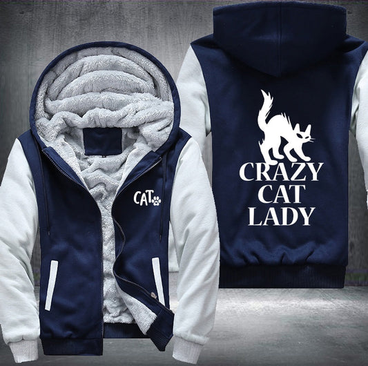 CRAZY CAT LADY Fleece Jacket