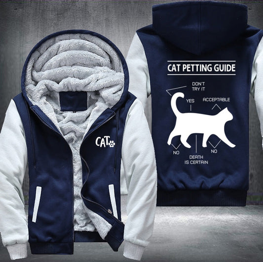 CAT PETTING GUIDE Fleece Jacket