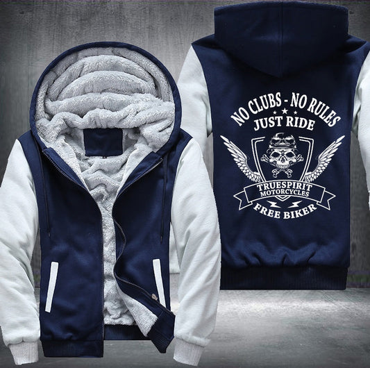 No clubs no rules just ride Fleece Jacket