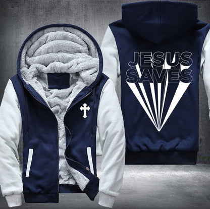 Jesus saves Fleece Jacket