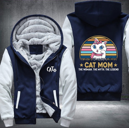 CAT MOM THE WOMAN THE MYTH THE LEGEND Fleece Jacket