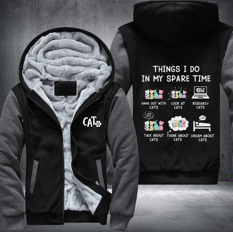 MY SPARE TIME ALL CAT Fleece Jacket