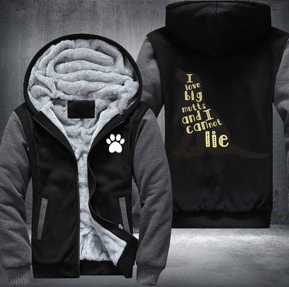 I love mutts and I can not lie Fleece Jacket