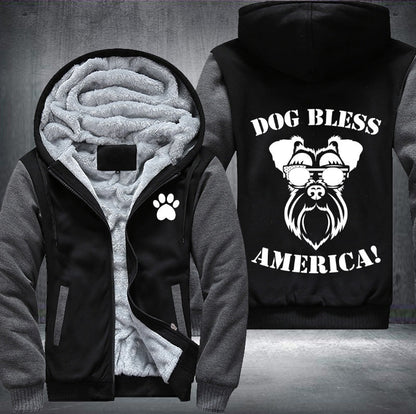 Dog bless America Fleece Jacket