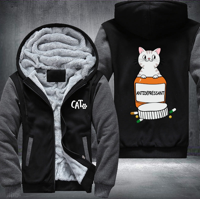 CAT ANTIDEPRESSANT Fleece Jacket