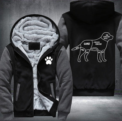 Dog body the good boy spot Fleece Jacket