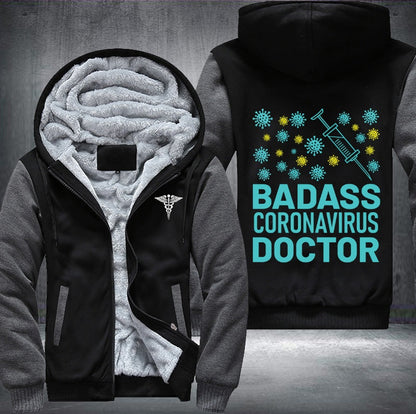 Badass coronavirus doctor Fleece Jacket