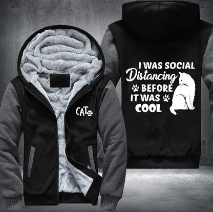 CAT I WAS SOCIAL Fleece Jacket