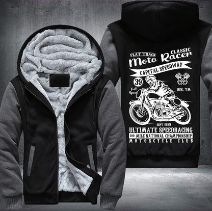 Flat track moto Fleece Jacket