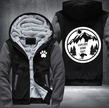 Dog explorer some shit Fleece Jacket