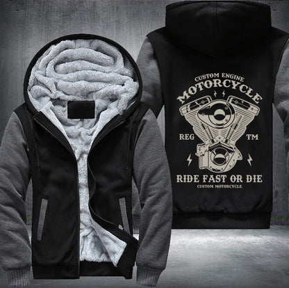 Custom engine motorcycle Fleece Jacket