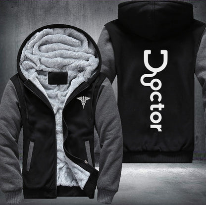 Doctor printed Fleece Jacket