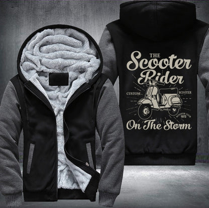 The Scooter rider on the storm Fleece Jacket