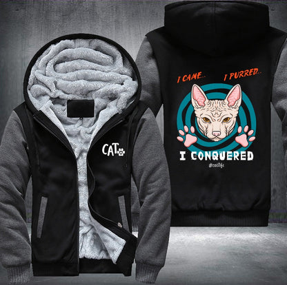 I CAME I PURRED I CONQUERED CAT Fleece Jacket