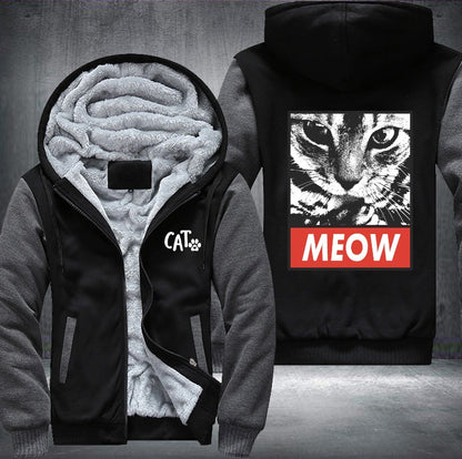 MEOW CAT Fleece Hoodies Jacket