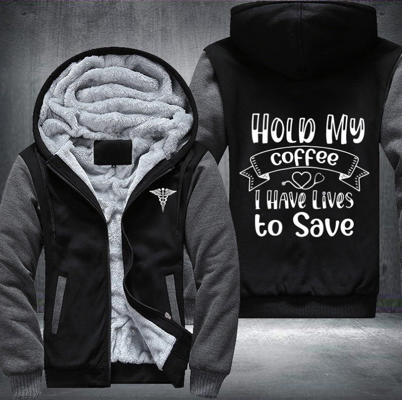 Nurse Coffe Fleece Jacket