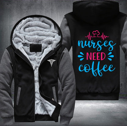 Nurses coffee Fleece Jacket