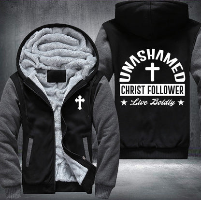 Unashaed christ follower Fleece Jacket