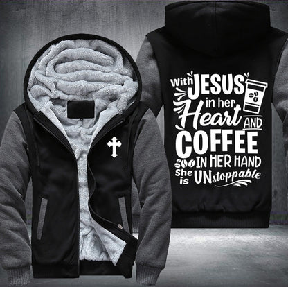 With Jesus Fleece Jacket