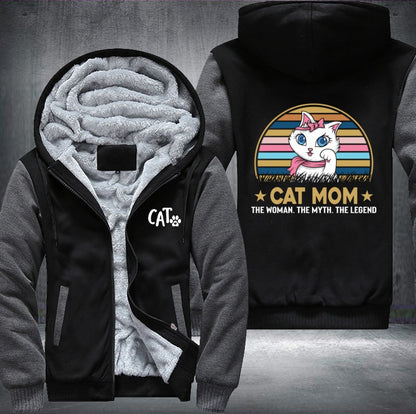CAT MOM THE WOMAN THE MYTH THE LEGEND Fleece Jacket