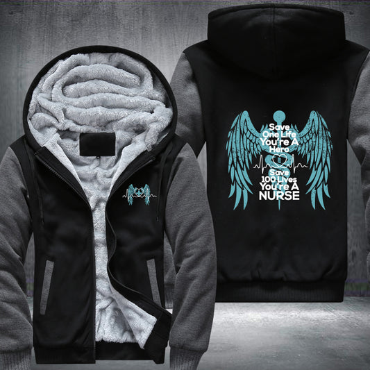 Nurse Save Lives Fleece Hoodie