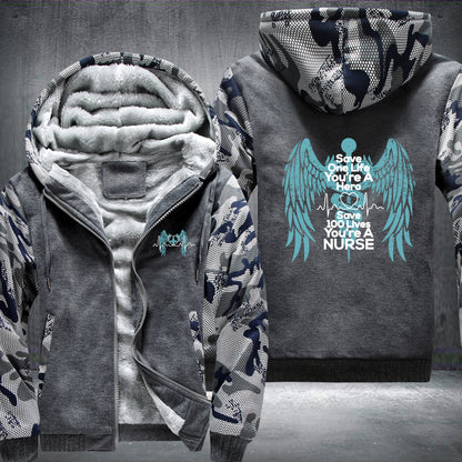 Nurse Save Lives Fleece Hoodie