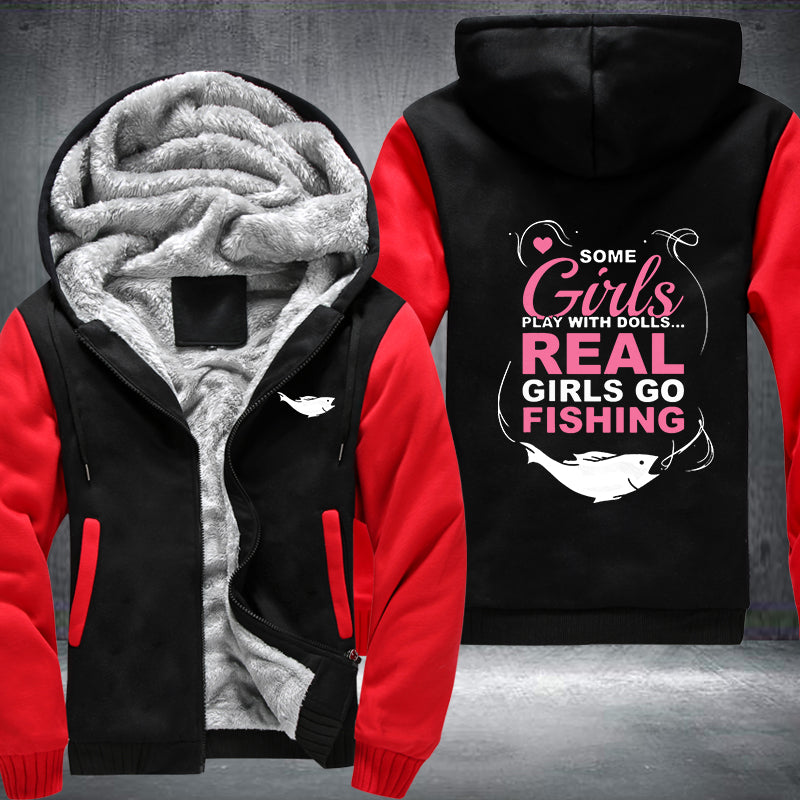 Real Girls Go Fishing Fleece Jacket