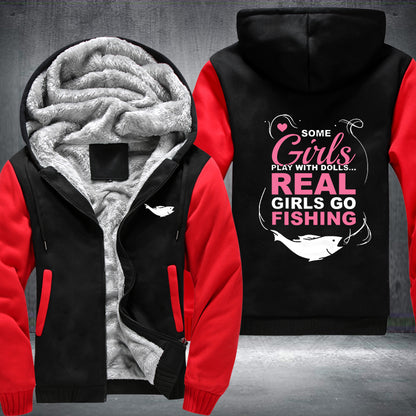 Real Girls Go Fishing Fleece Jacket