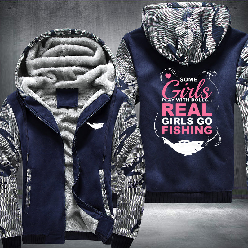 Real Girls Go Fishing Fleece Jacket