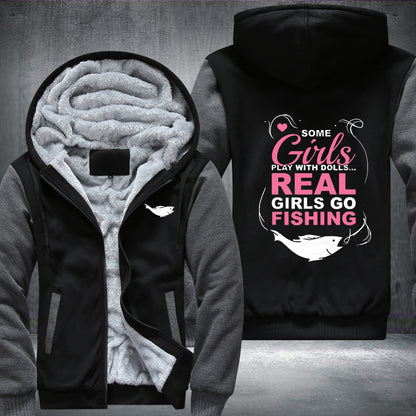 Real Girls Go Fishing Fleece Jacket
