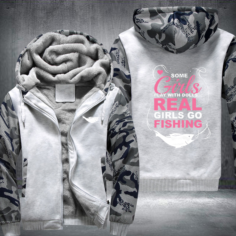 Real Girls Go Fishing Fleece Jacket