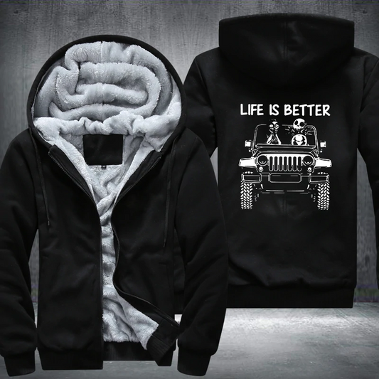 In A 4x4 Fleece Jacket