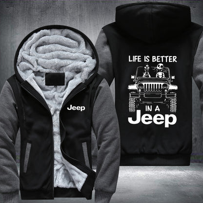 In A 4 x 4 Fleece Jacket